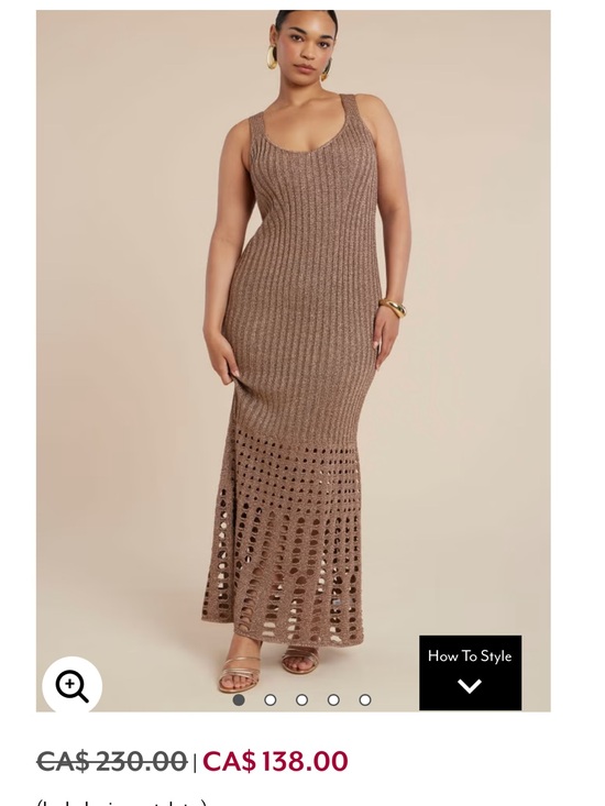 Eloquii Dresses & Skirts - ELOQUII 14/16 Metallic Open Stitch Sweater Dress - NEW WITH TAGS